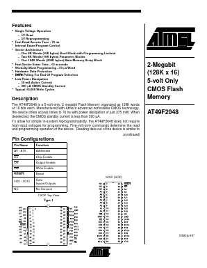 AT49F2048 Datasheet PDF Atmel Corporation