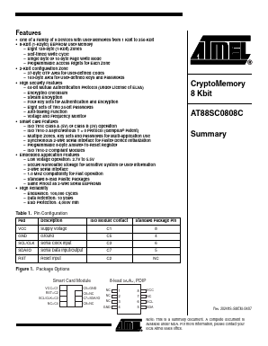 AT88SC0808C-MJ Datasheet PDF Atmel Corporation