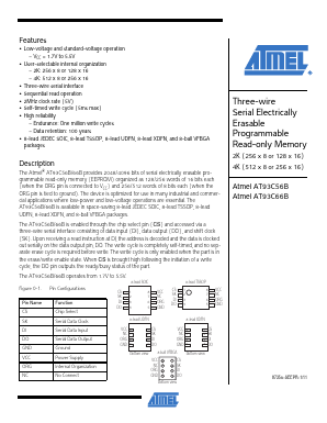 AT93C56B-SSHM-T Datasheet PDF Atmel Corporation
