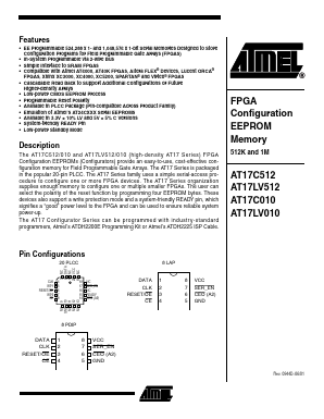 AT17C010-10CI Datasheet PDF Atmel Corporation