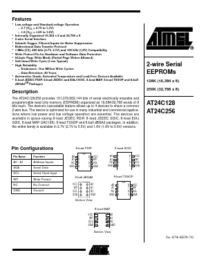AT24C128W-10SI-1.8_03 Datasheet PDF Atmel Corporation