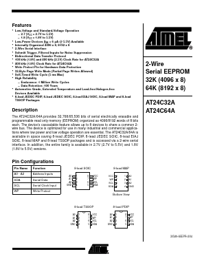 AT24C32A Datasheet PDF Atmel Corporation