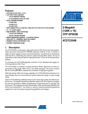 AT27C2048_07 Datasheet PDF Atmel Corporation