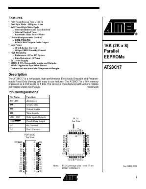 AT28C17-15PI Datasheet PDF Atmel Corporation