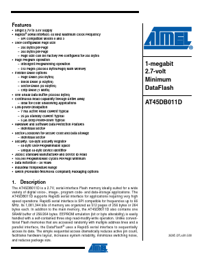 AT45DB011D-SSH-SL954 Datasheet PDF Atmel Corporation