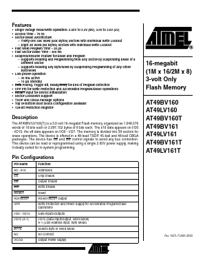 AT49BV160-90CI Datasheet PDF Atmel Corporation