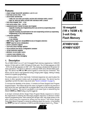 AT49BV163D Datasheet PDF Atmel Corporation