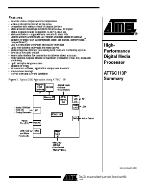 AT76C113-PU Datasheet PDF Atmel Corporation