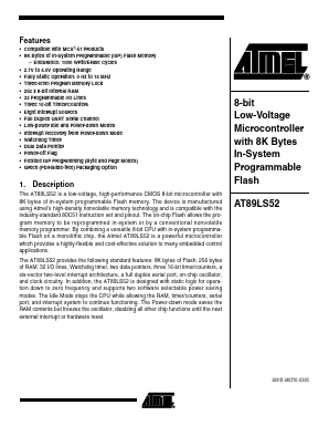 AT89LS52-16PU Datasheet PDF Atmel Corporation