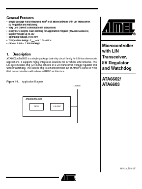 ATA6603 Datasheet PDF Atmel Corporation
