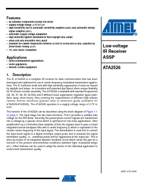 ATA2526S7XXC-DDW Datasheet PDF Atmel Corporation