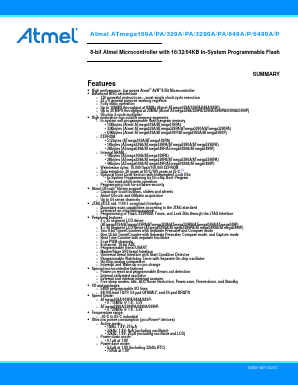 ATMEGA329A-MU Datasheet PDF Atmel Corporation