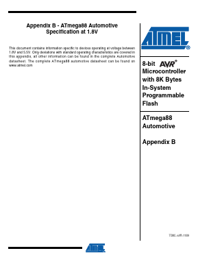 ATMEGA88V-15MT Datasheet PDF Atmel Corporation