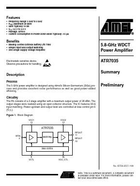 ATR7035-PEQ Datasheet PDF Atmel Corporation