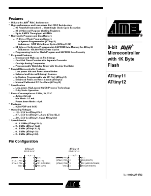 ATTINY12L-4PI Datasheet PDF Atmel Corporation