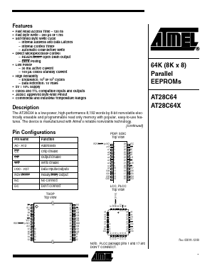 AT28C64-25JI Datasheet PDF Atmel Corporation