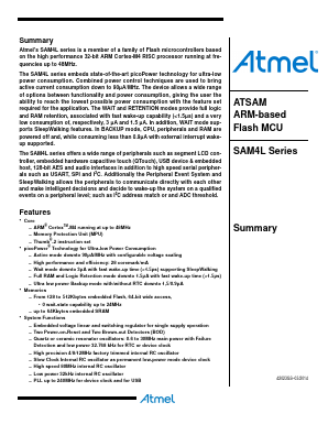 ATSAM4LS2CA Datasheet PDF Atmel Corporation