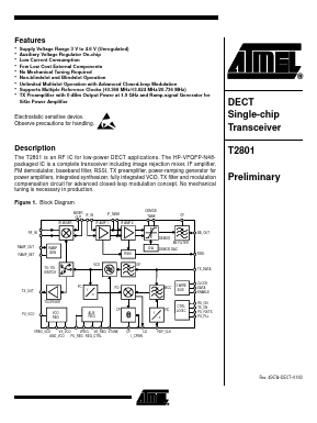 T2801 Datasheet PDF Atmel Corporation