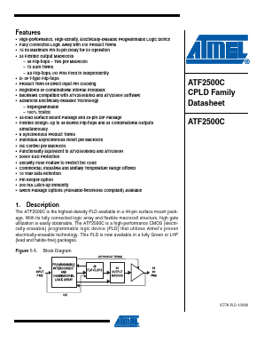 ATF2500C-20KM Datasheet PDF Atmel Corporation