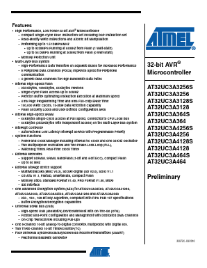 AT32UC3A364 Datasheet PDF Atmel Corporation