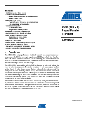 AT28C256_09 Datasheet PDF Atmel Corporation