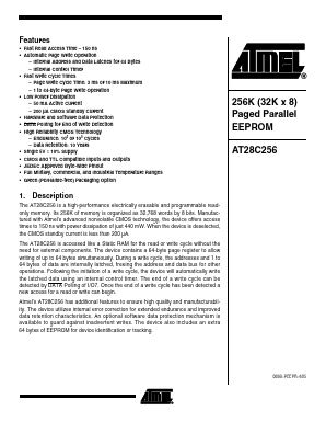 AT28C256-W Datasheet PDF Atmel Corporation