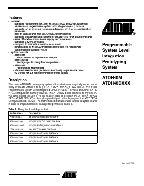 ATDH40D100 Datasheet PDF Atmel Corporation