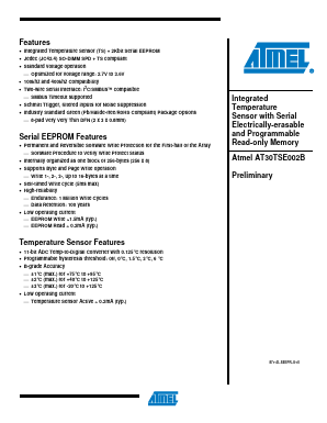 AT30TSE002B Datasheet PDF Atmel Corporation