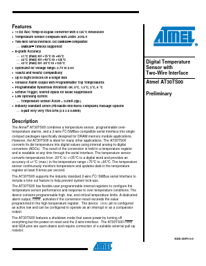 AT30TS00-MAH-T Datasheet PDF Atmel Corporation