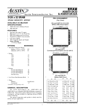 AS8S512K32Q-12 Datasheet PDF Austin Semiconductor