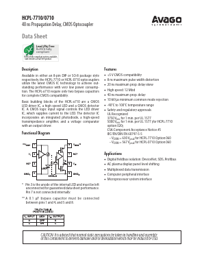 HCPL-7710-520E Datasheet PDF Avago Technologies