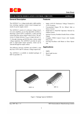 AZ494AP-E1 Datasheet PDF BCD Semiconductor