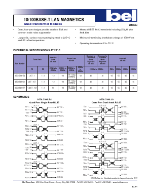 S558-5999-J0 Datasheet PDF Bel Fuse Inc.