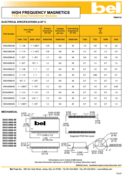 S553-6500-61 Datasheet PDF Bel Fuse Inc.