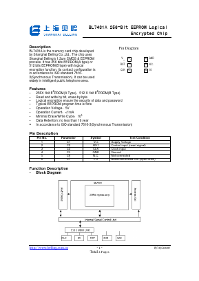 BL7431A Datasheet PDF Shanghai Belling Co., Ltd.