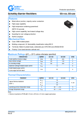 SS1150 Datasheet PDF Galaxy Semi-Conductor