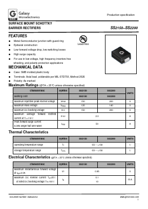 SS2150 Datasheet PDF Galaxy Semi-Conductor