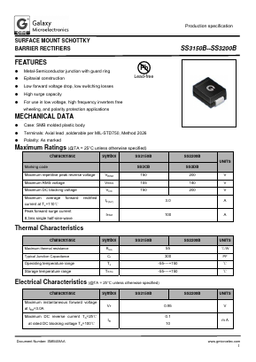 SS3200B Datasheet PDF Galaxy Semi-Conductor