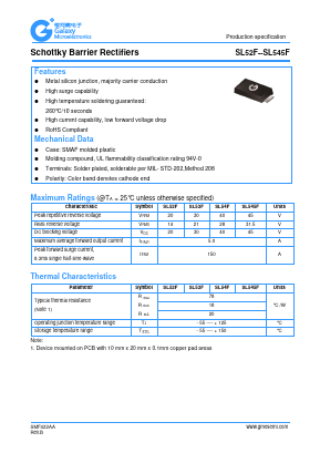 SL54F Datasheet PDF Galaxy Semi-Conductor