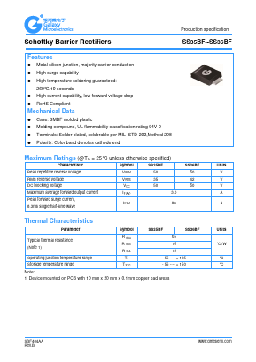 SS36BF Datasheet PDF Galaxy Semi-Conductor