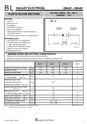 EM01AZ Datasheet PDF Galaxy Semi-Conductor