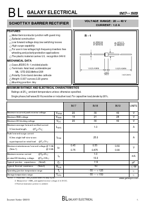 1N18 Datasheet PDF Galaxy Semi-Conductor