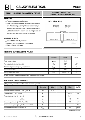 1N6263 Datasheet PDF Galaxy Semi-Conductor