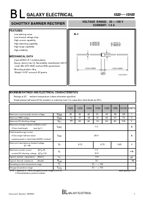 1S20 Datasheet PDF Galaxy Semi-Conductor