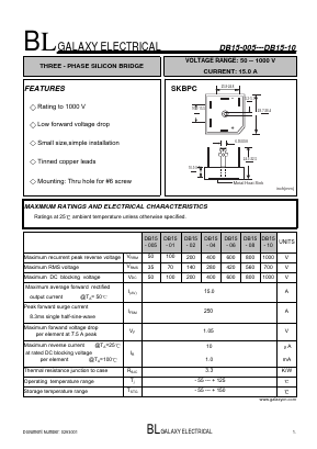 DB15-04 Datasheet PDF Galaxy Semi-Conductor