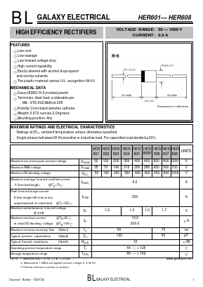 HER605P Datasheet PDF Galaxy Semi-Conductor