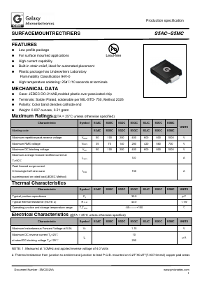 S5BC Datasheet PDF Galaxy Semi-Conductor