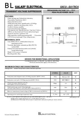SA64 Datasheet PDF Galaxy Semi-Conductor