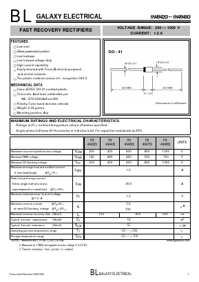 1N4942G Datasheet PDF Galaxy Semi-Conductor