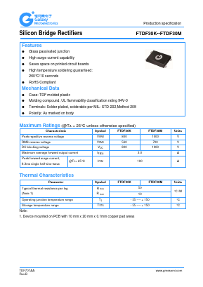 FTDF30K Datasheet PDF Galaxy Semi-Conductor